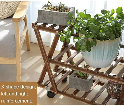 Wooden Flower Stand Multi Layer